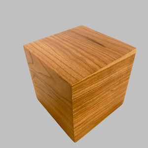 Cherry Cube Urn for Small Human or Pet ashes, up to 20 pounds
