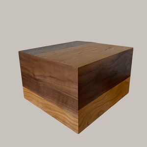 Handcrafted Black Walnut & Cherry Cremation Companion Urn