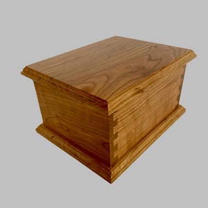 Cherry Dovetail Cremation Urn for Adult Human Ashes, up to 230 pounds