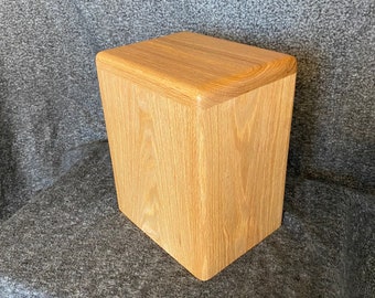 Oak Cremation Urn for Adult Human Ashes, up to 280 pounds, Traditionalist model
