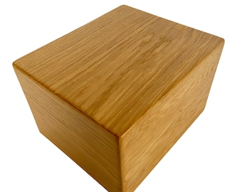 The Solid-Oak Urn for Adult Human Ashes, up to 280 pounds