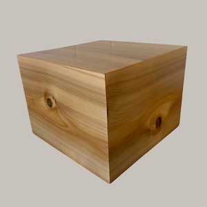 Rustic Cedar Minimalist Urn for Adult Human Ashes, up to 200 pounds