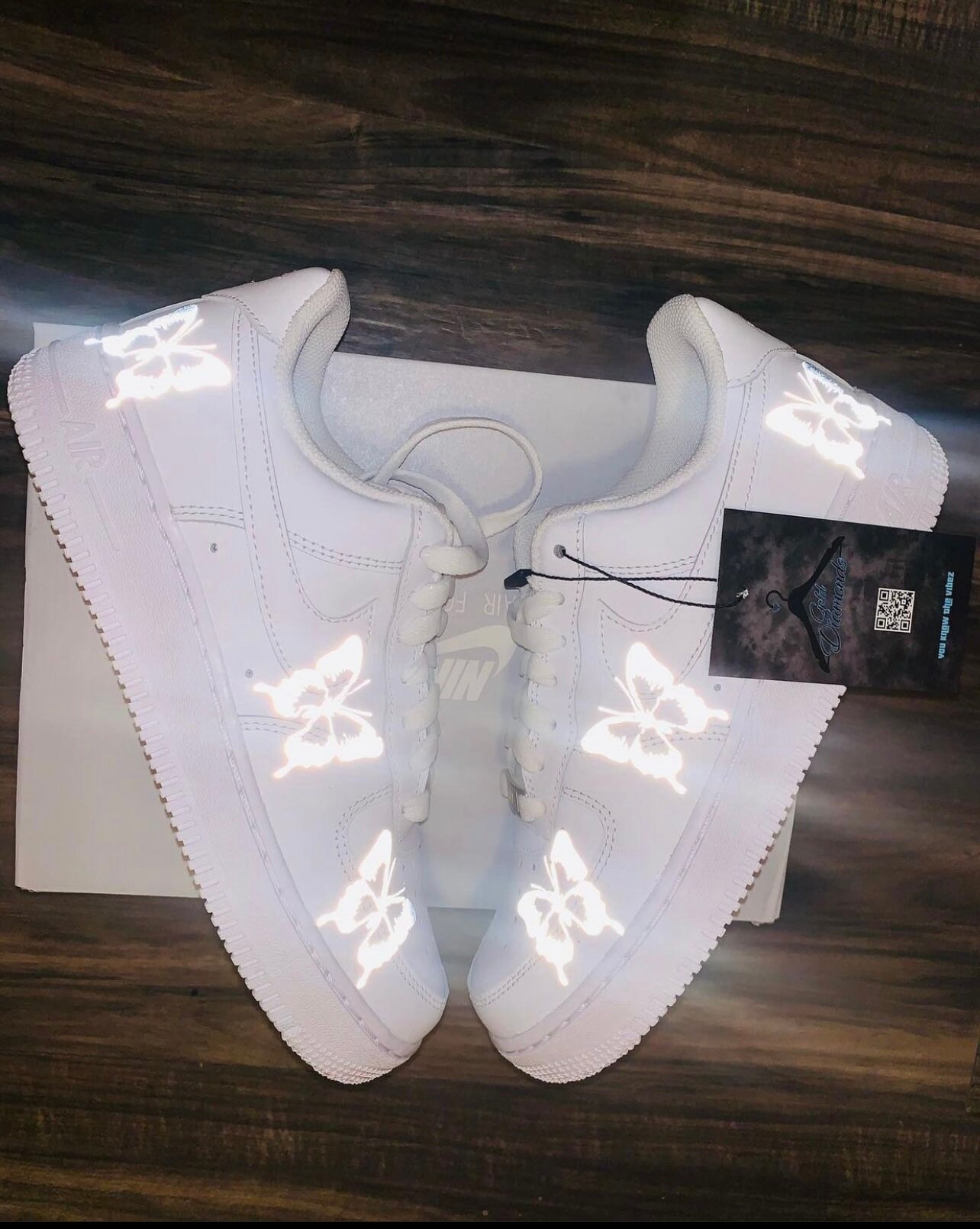 custom air force 1 reflective butterfly
