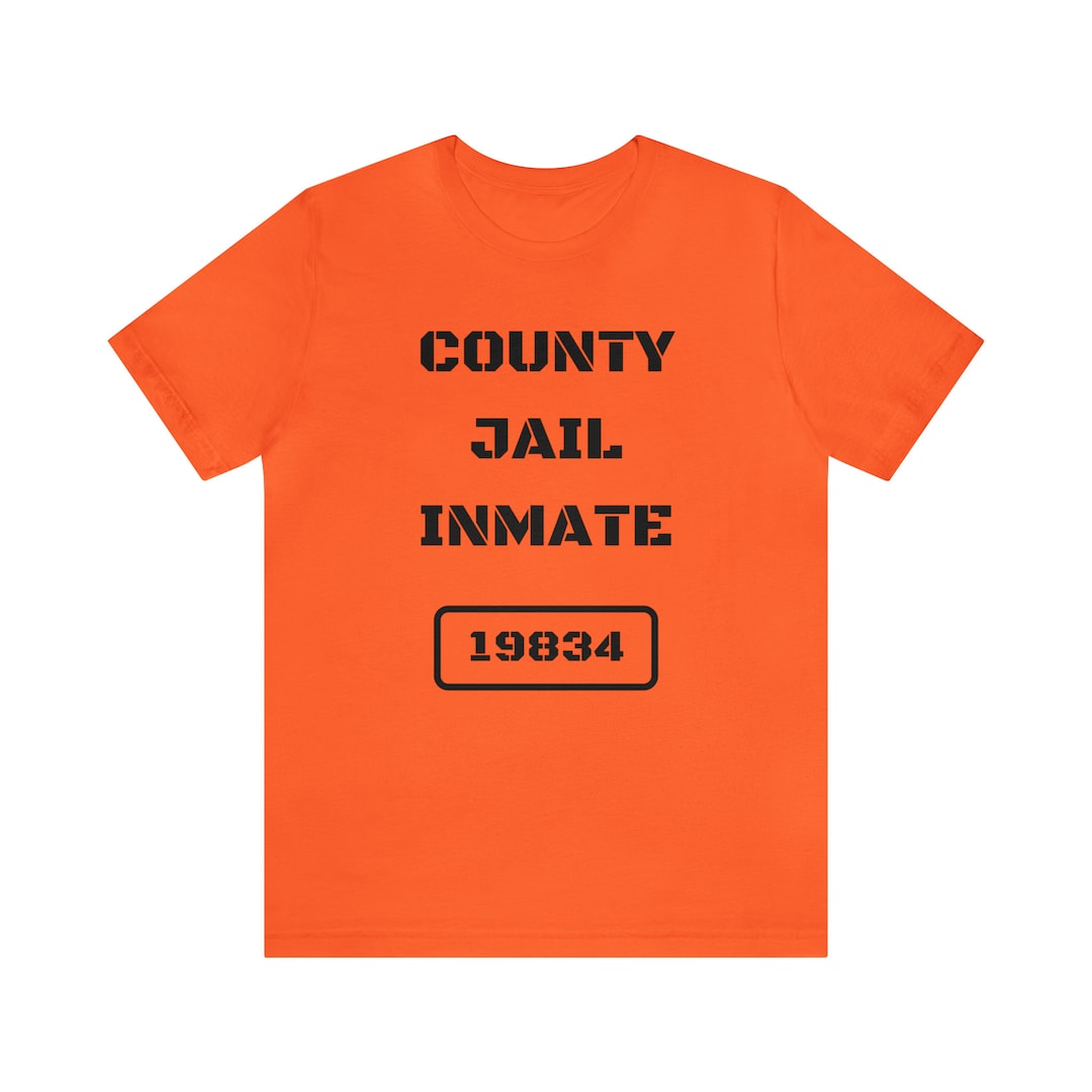 Orange Prisoner Inmate Unisex Jersey Short Sleeve Tee - Etsy