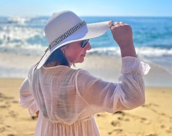 Elegant Women’s Cruise Sun Straw Beach Hat - Style 1 Beach Hat - Cruise Product