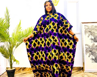 NICHELLE- Handmade Ankara Kaftan- Women Agbada Dress-  Danshiki Dress- African Clothing for Women