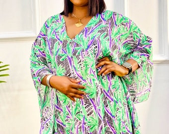 CHIBUEZE- Kaftan Dress- Maxi Dress- Handmade Colourful Kaftan Dress - Beachy Vibes- Flowy Kaftan Dress Cover Up