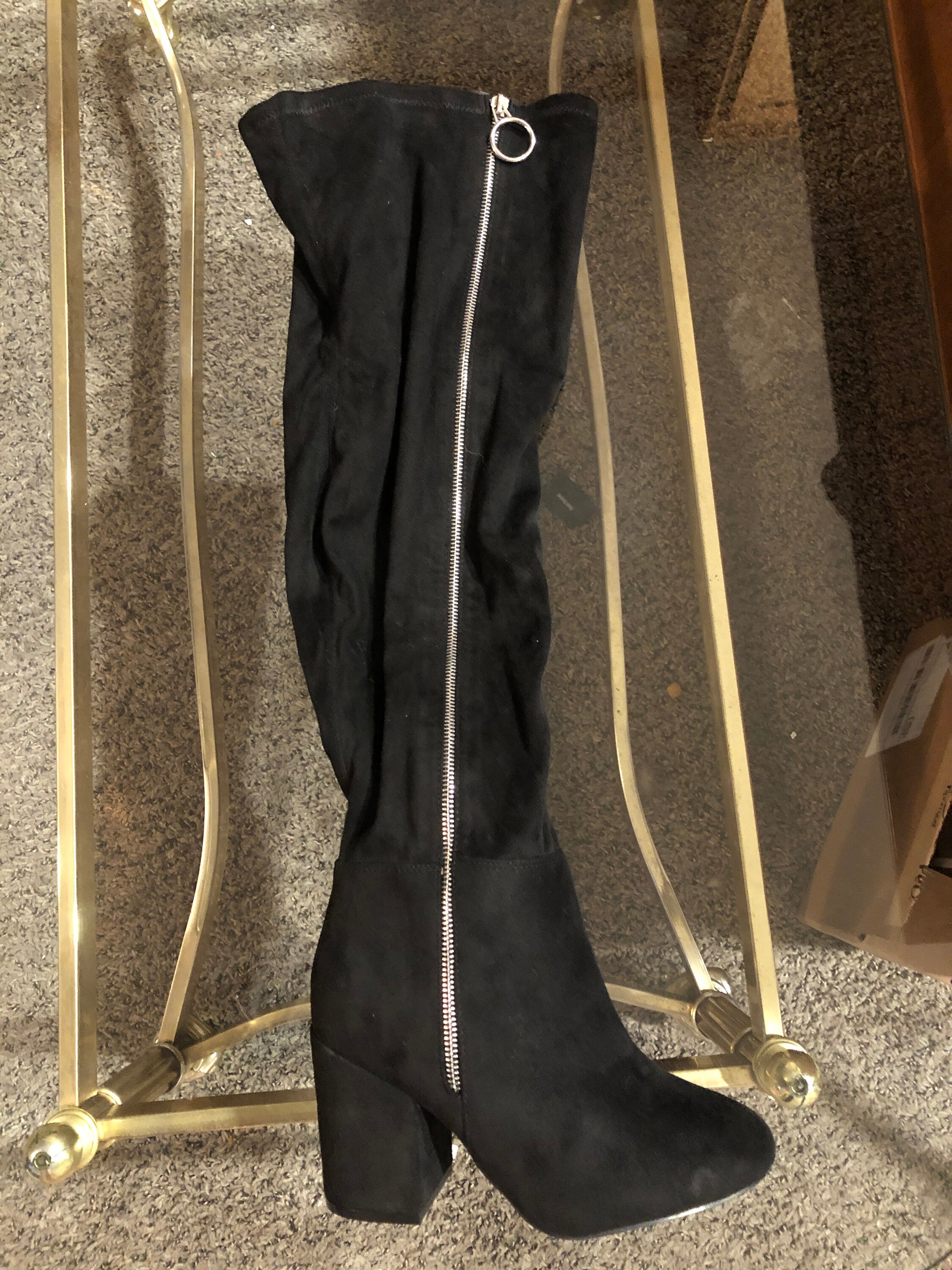 wide thigh high heel boots