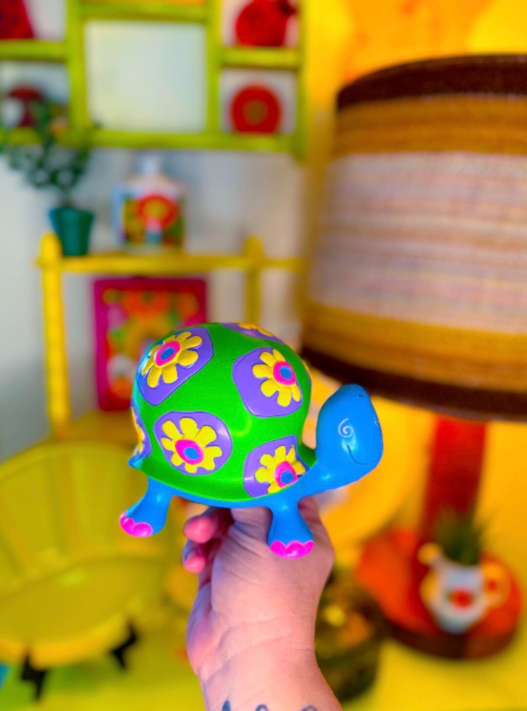 Groovy Baby Turtle 2001 Happy House Piggy Bank - Etsy