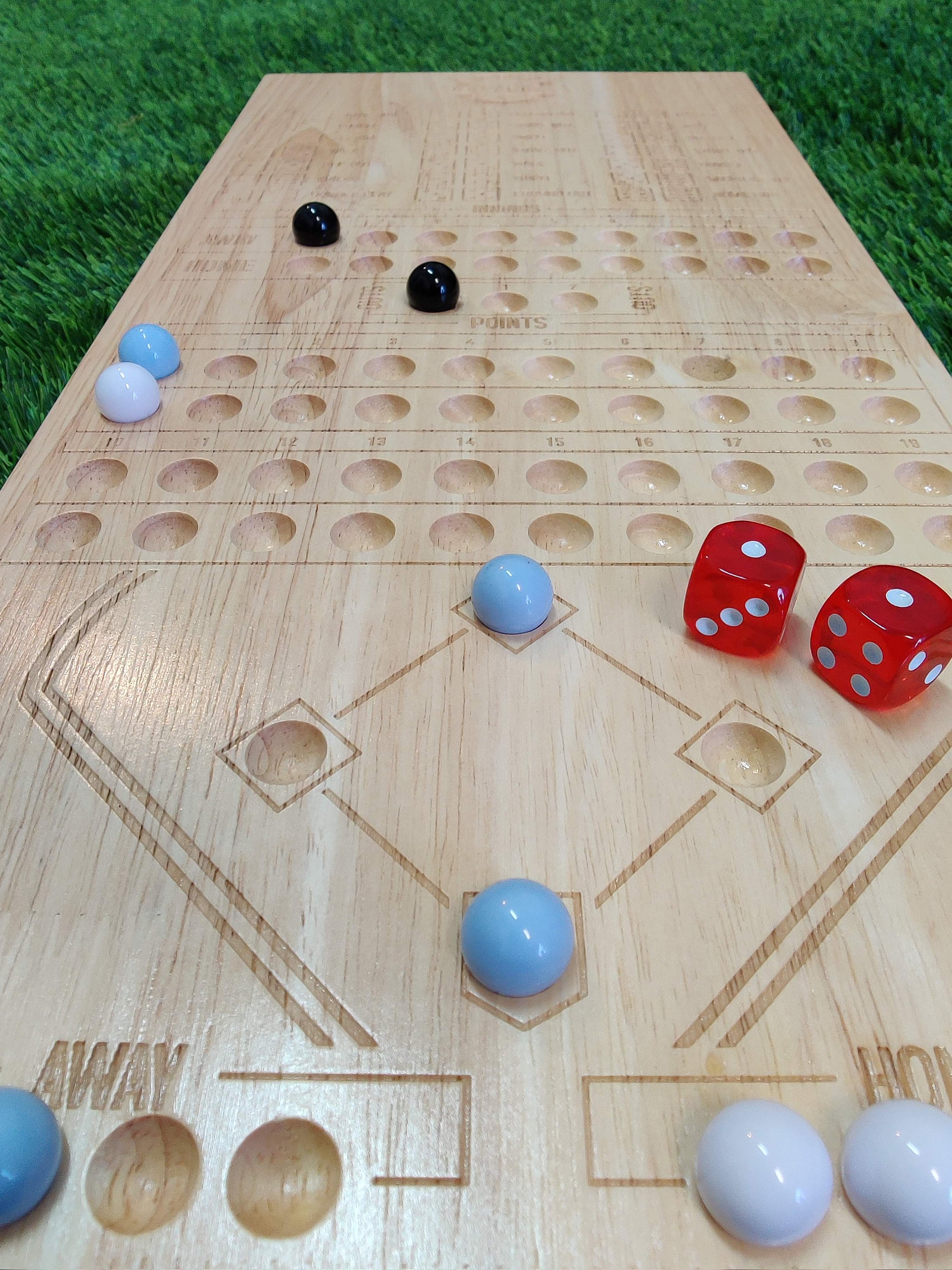 Dice Wooden Baseball Board Game Etsy