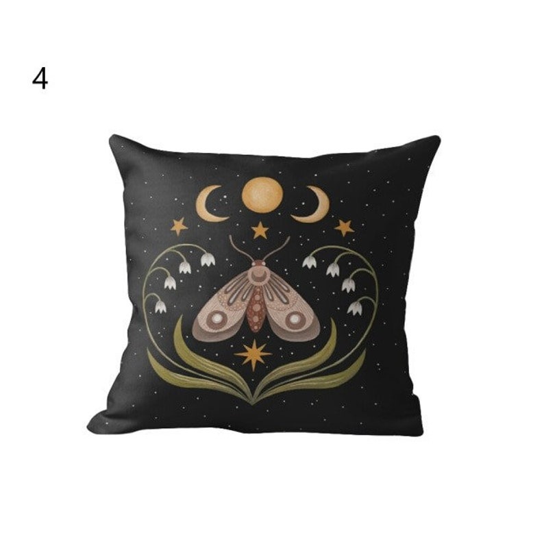 Sun Moon Stars Cushion Covers Zodiac Tarot Throw Pillow Etsy