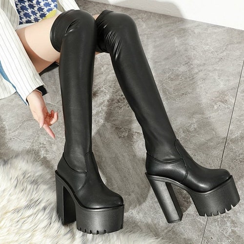 Gothic High Platform High Heels Thigh 