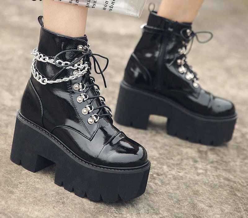 Platform Ankle Boots - Etsy