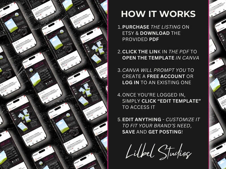 Editable Dark Romance Templates for Authors, Pink Black Seamless Pinned ...