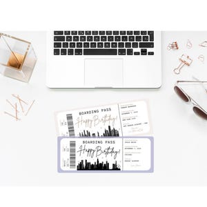 Editable Boarding Pass | Printable Personalized Airline Ticket ...