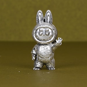 Labubu Keychain: Silver-Plated Brass Art Toy Bag Charm
