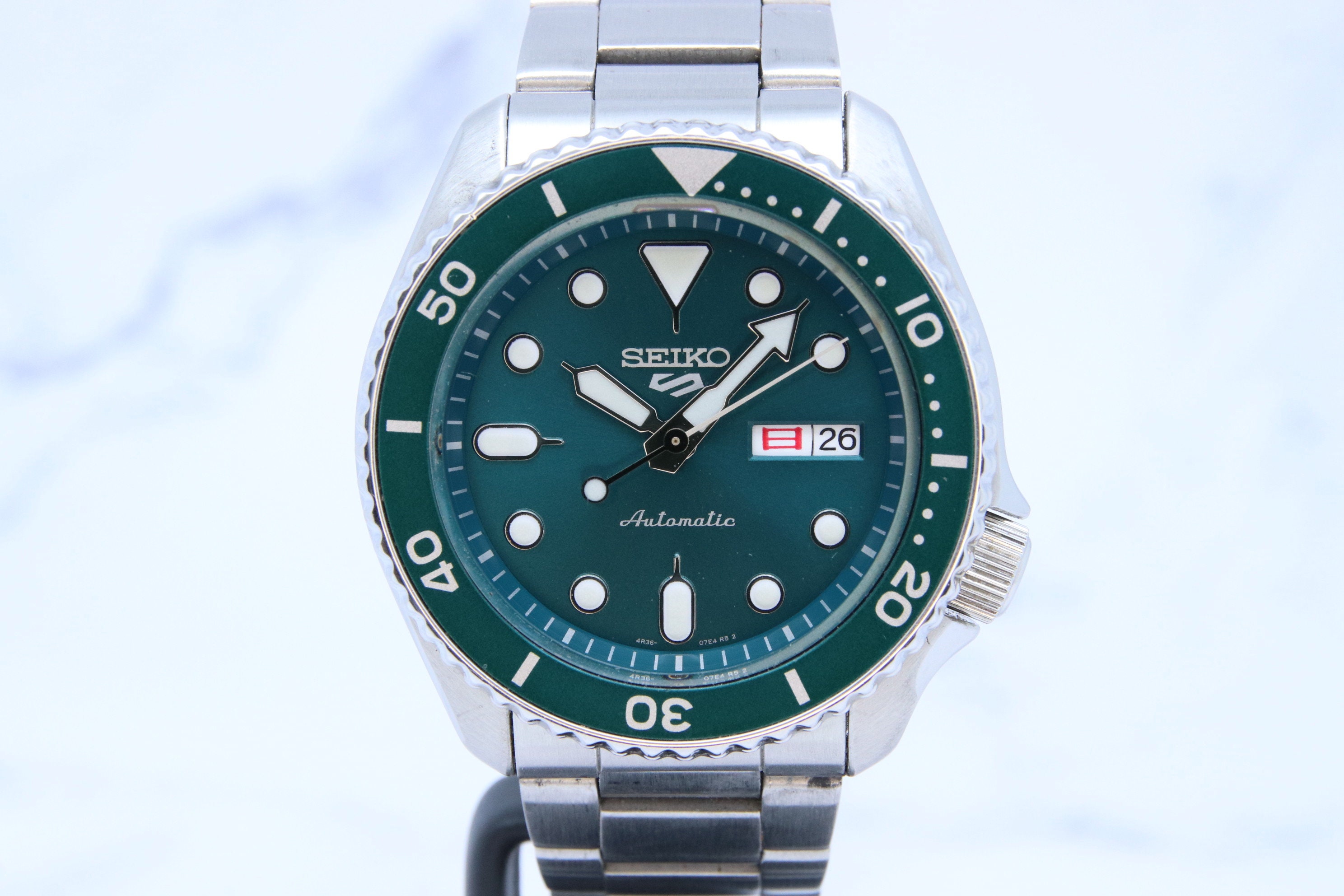 Seiko 5 SRPD61K Torquise Dial Sports Automatic Watch 4R36-07G0 - Etsy India