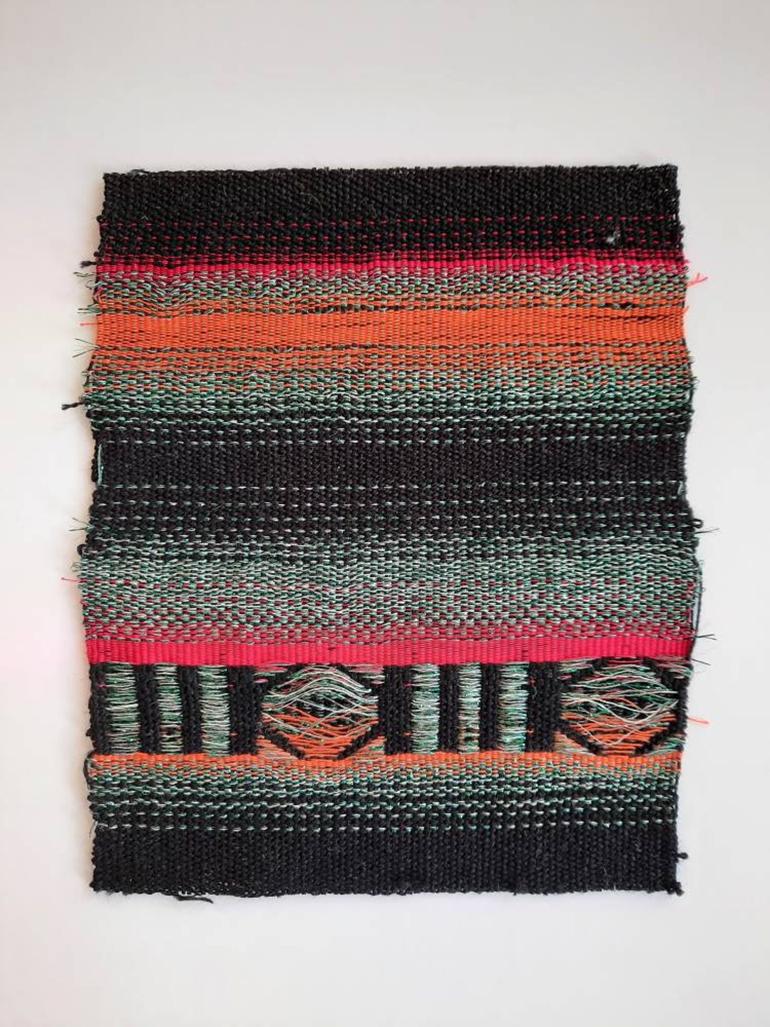 Woven Textile Art Handwoven Home Decor Framed Weaving Etsy