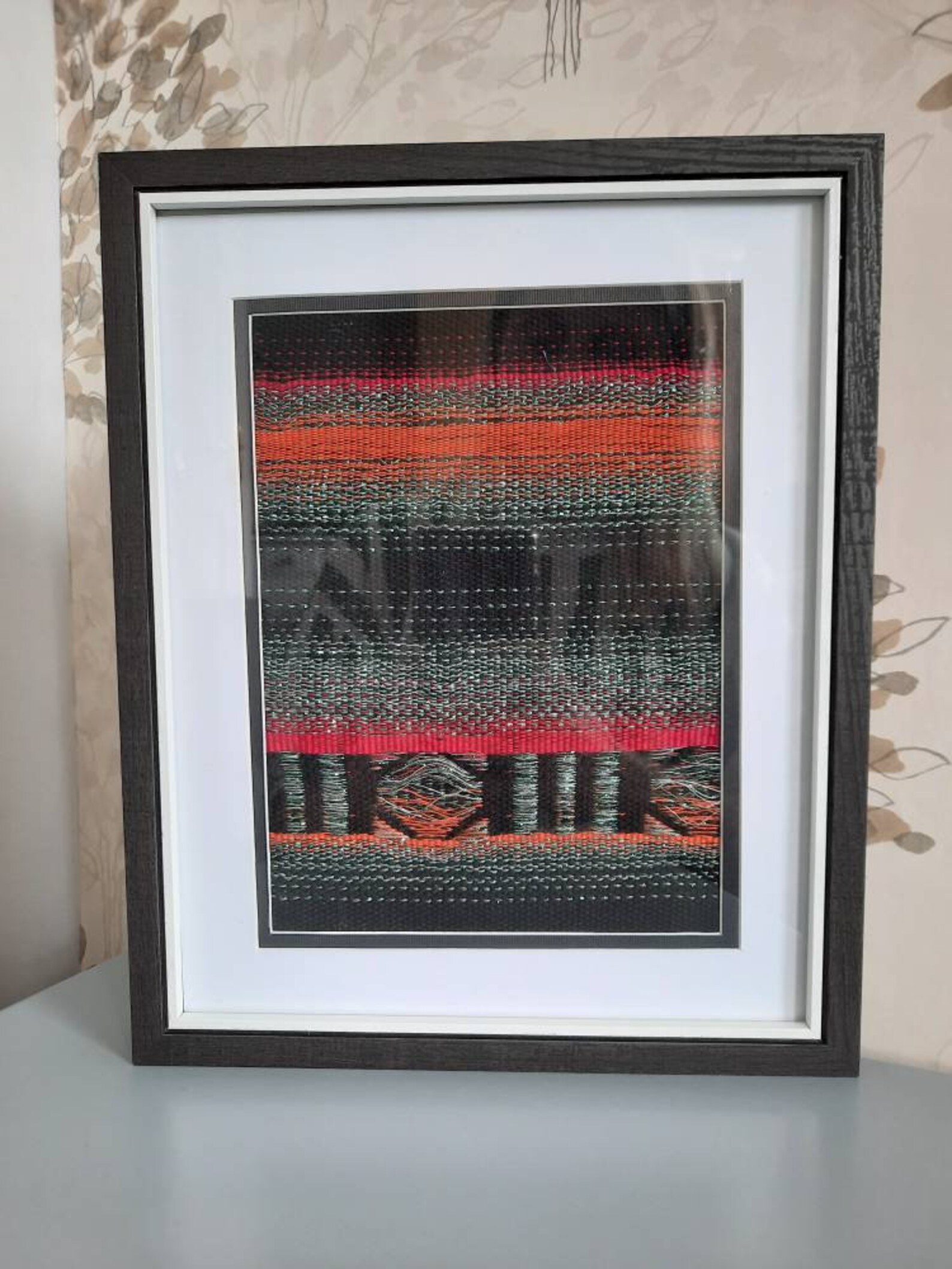 Framed woven textile art Handwoven home decor Weaving Etsy