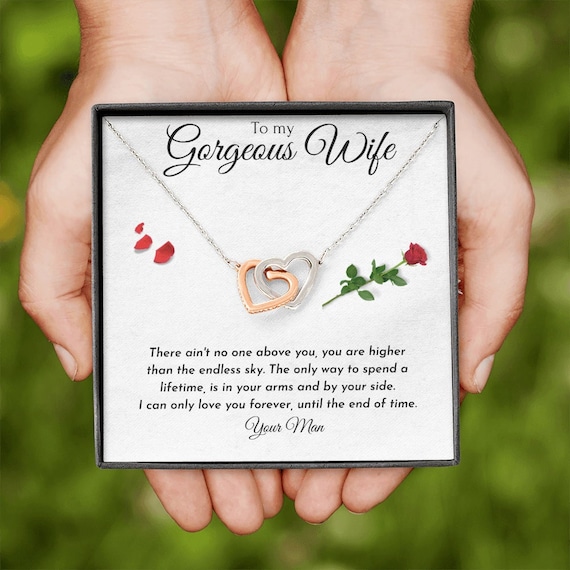 To my gorgeous wife heart best sale necklace
