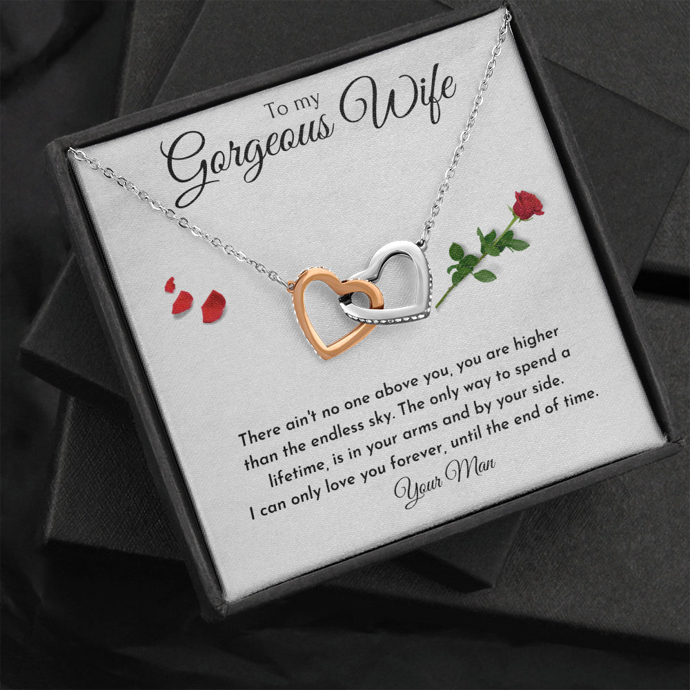 To my gorgeous wife heart necklace deals