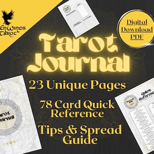Tarot Journal | Printable Digital Journal | Digital Grimoire | Digital Tarot Journal | Learn Tarot | Tarot for Beginners | Witchy Journal