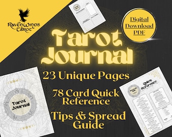 Tarot Journal | Printable Digital Journal | Digital Grimoire | Digital Tarot Journal | Learn Tarot | Tarot for Beginners | Witchy Journal