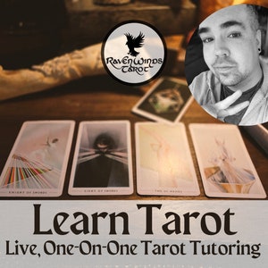 Tutoría de lectura de tarot en vivo / Aprender lecciones personales de lectura de tarot / Aprender baraja de tarot / Herramientas de adivinación / Guía de cartas de tarot / Intuitivo