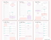 Printable Planner Bundle , Daily Planner, Weekly Planner, Productivity Planner, Planner Inserts, PDF Inserts, A4,A5, Us letter, Half letter