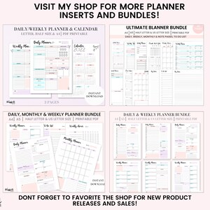 Printable Weekly Planner Set , Weekly Planner, Productivity Planner ...
