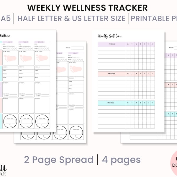 Printable Circular Habit Tracker, Habit Trackers , Printable Inserts ...