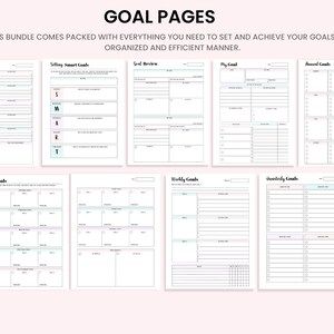 Goal Planner Bundle, Goals Tracker, Habits Trackers, Weekly, Monthly ...