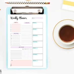 Printable Weekly Planner Set , Weekly Planner, Productivity Planner ...
