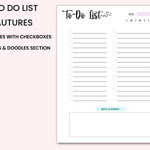 Printable Planner Bundle, Daily Planner, Weekly Planner, Monthly Planner, To Do List, Instant Download A4, Half letter, US Letter image 6
