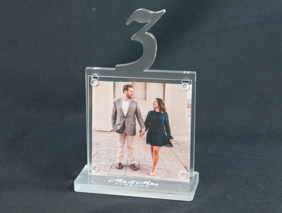Acrylic Table Number Picture Frame Wedding Table Number Etsy