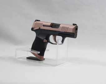 VARIETY BUNDLE - Box of 15 (5 each size) Clear Acrylic Firearms Gun Display | Acrylic Pistol Holder | Gun Holder