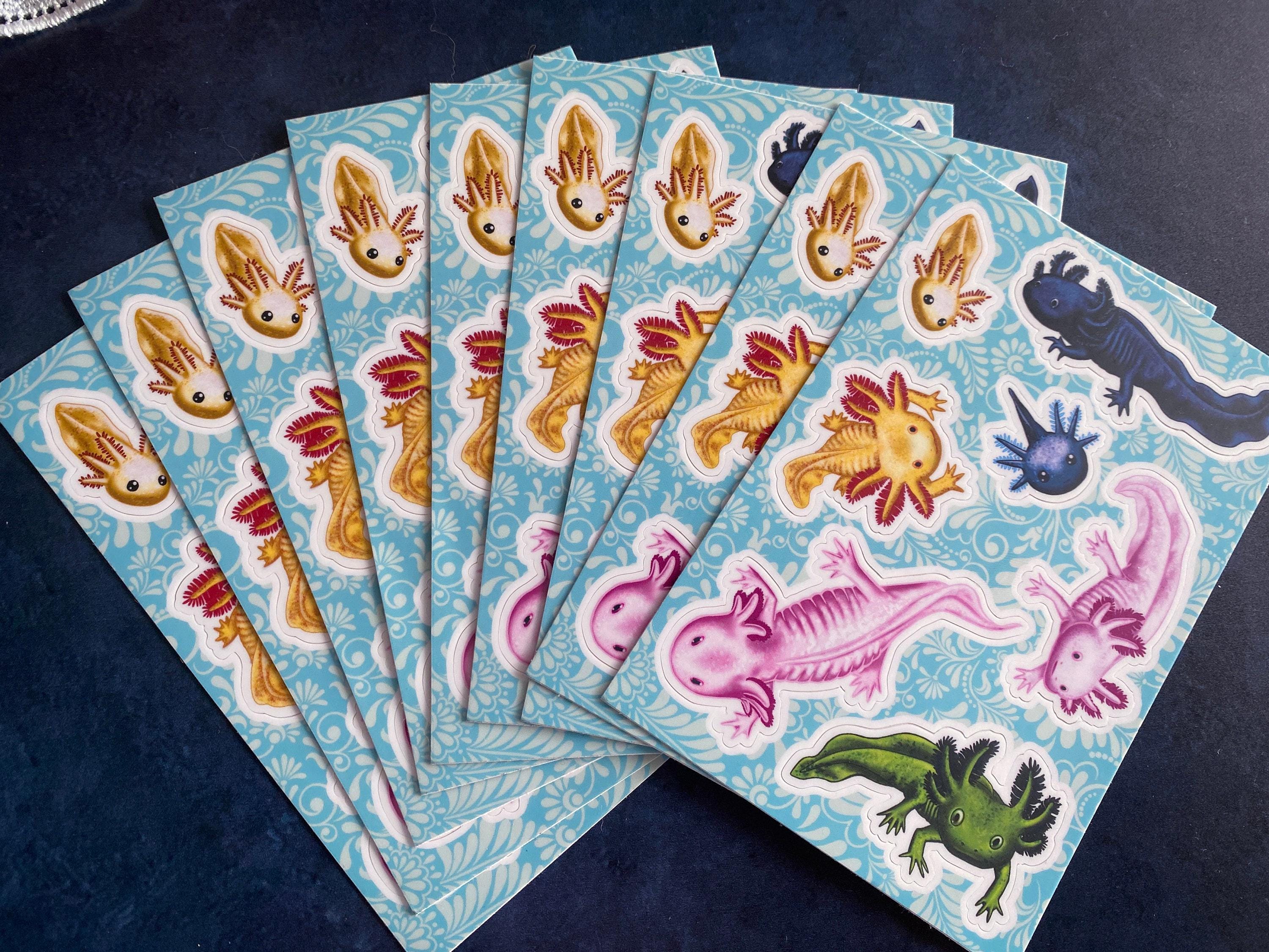 Axolotl Sticker Sheet, 4x6