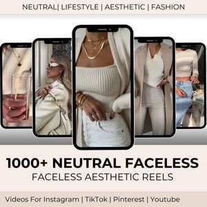 1000+ PLR Faceless Aesthetic Videos | Instagram Reels Neutral Digital Marketing Videos | Canva Templates - Editable Reels templates TikTok