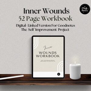 Inner Wounds Digital Workbook- 52-Page Goodnotes Digital Workbook - 6 Transformative Steps with Writing Prompts