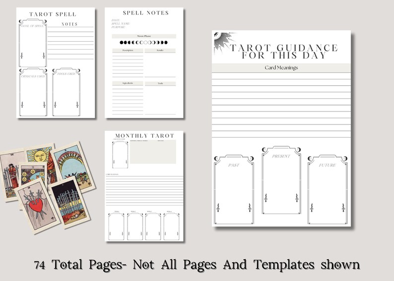 Printable Tarot Beginner's Guide and Cheat Sheets - Rider Waite Card ...