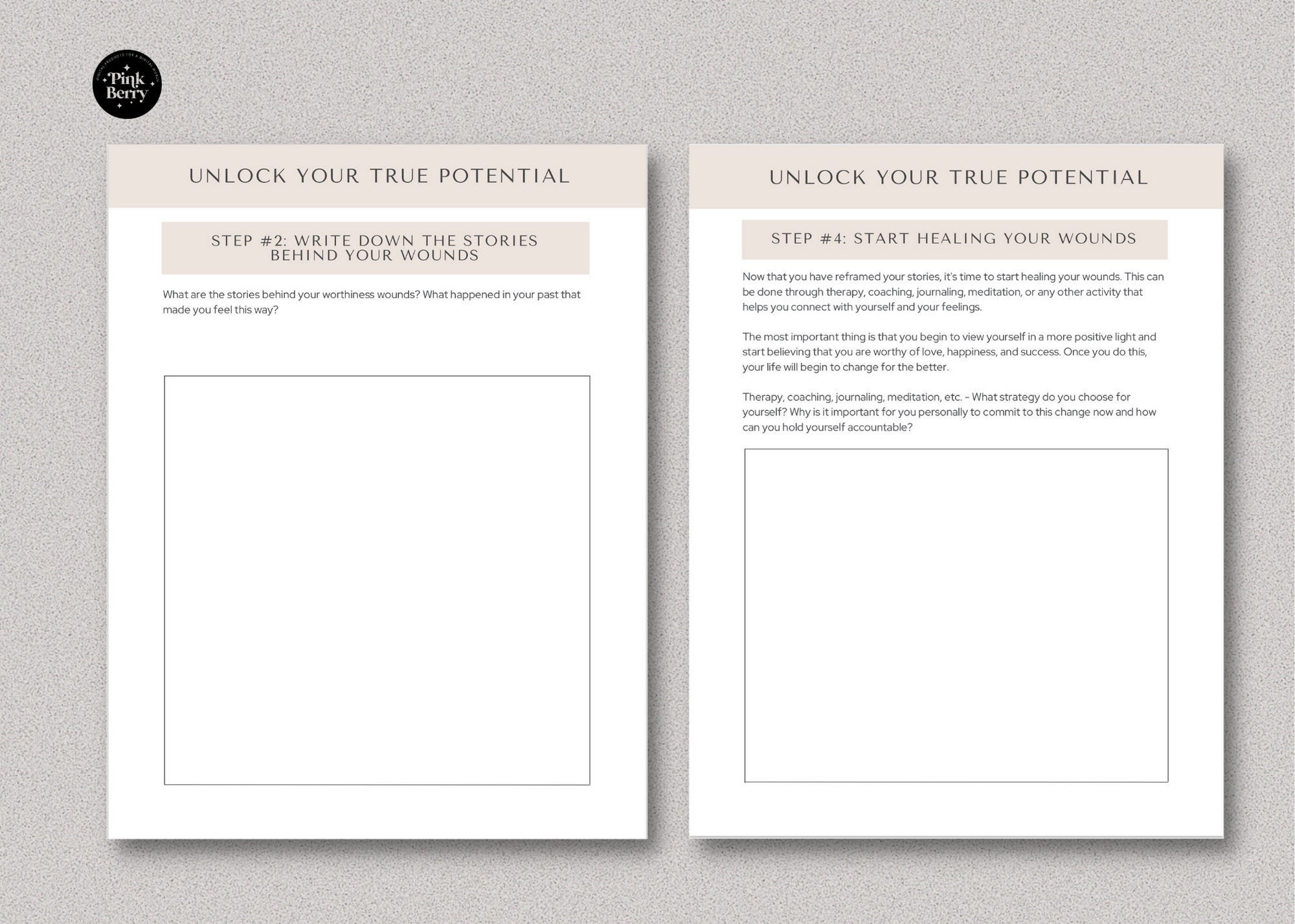 Canva Template Printable Inner Wounds Workbook 40 Page - Etsy