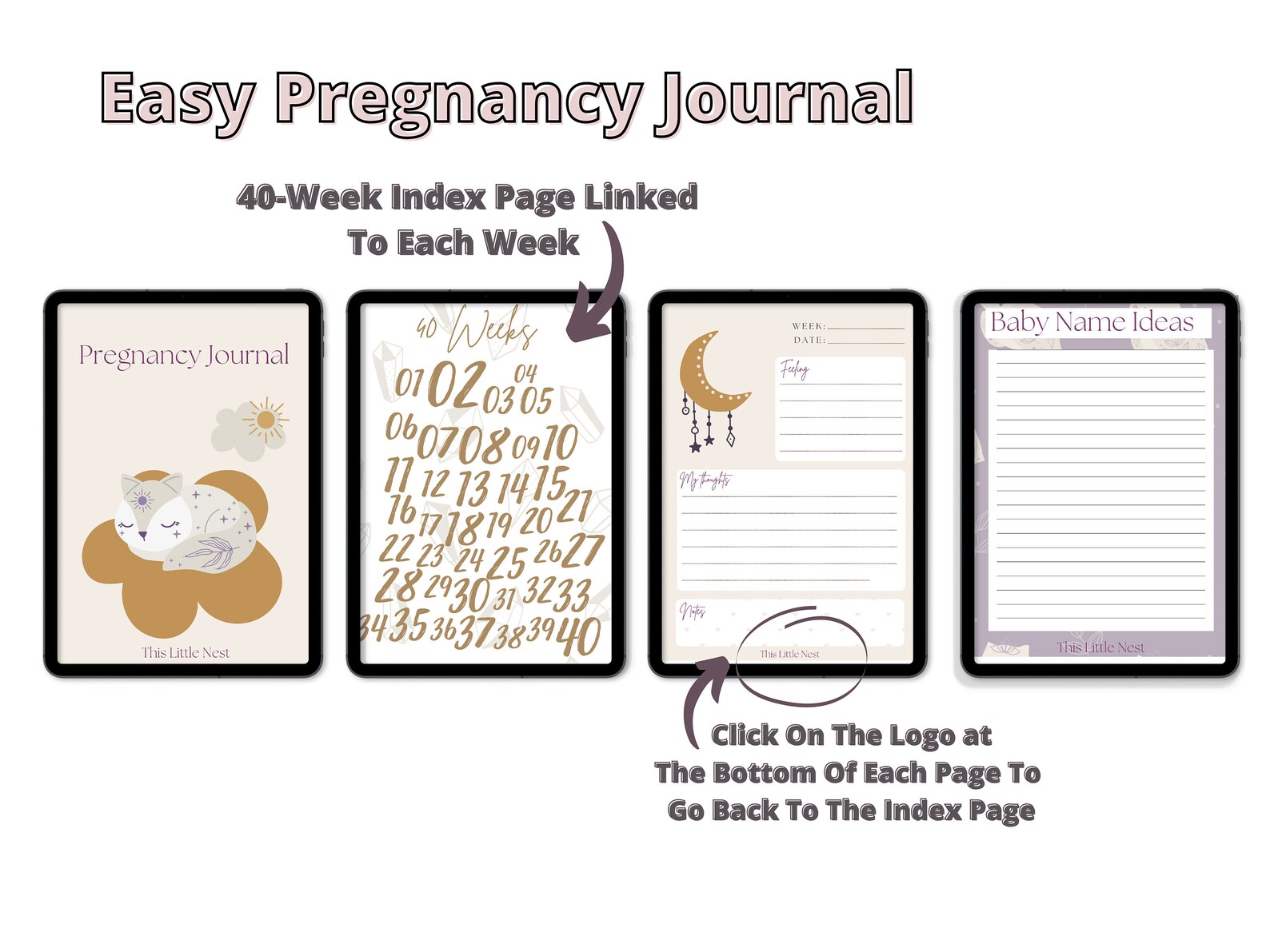 Digital Baby Milestones Memory Book and Digital Pregnancy Etsy