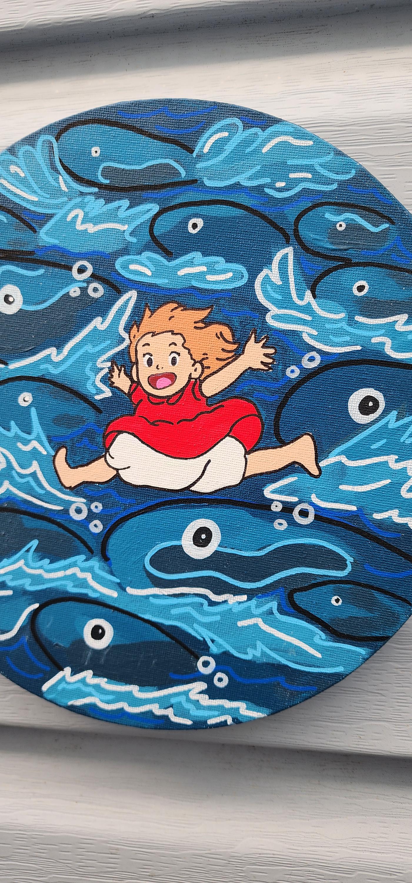 Acrylic Painting of Ponyo - Etsy