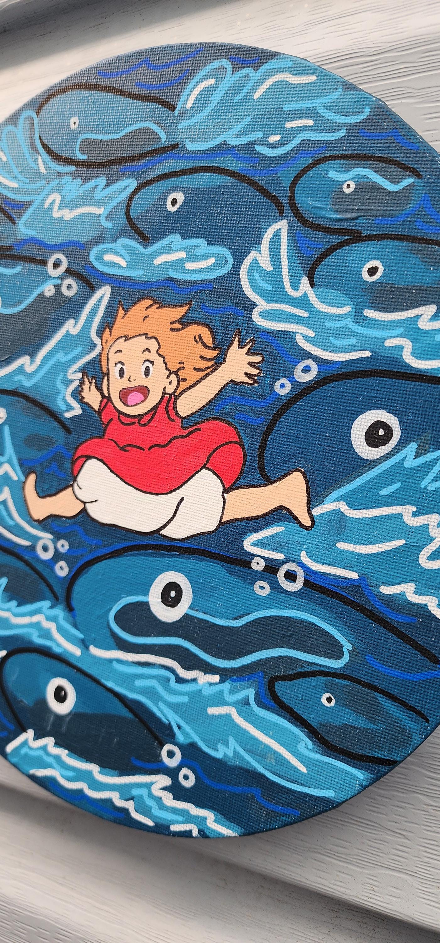 Acrylic Painting of Ponyo - Etsy