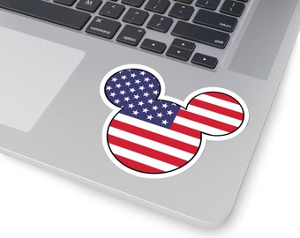 American Flag - Kiss-Cut Stickers