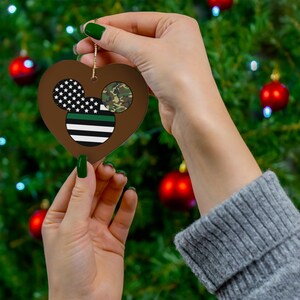 Thin Green Line - Ceramic Ornament