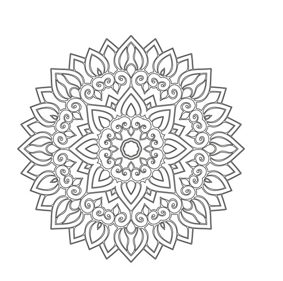 Mindful Mandala Coloring Page Coloring Pages