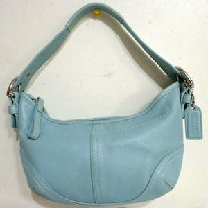 COACH Soho 9541 Blue Leather Bag Hobo Shoulder Handbag Purse