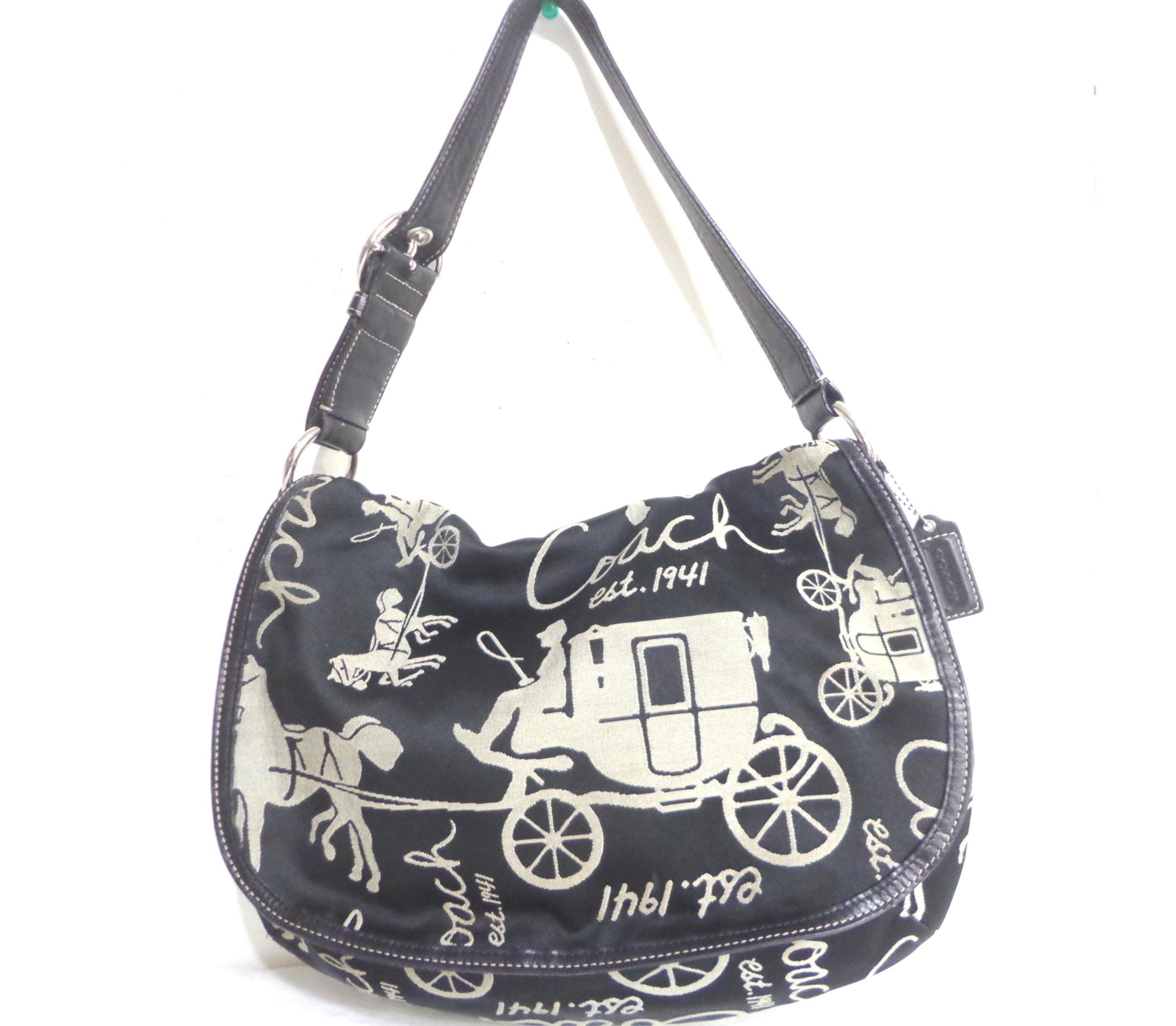 Coach F14888 Horse & Carriage Cargo Flap Bag Shoulder Purse 