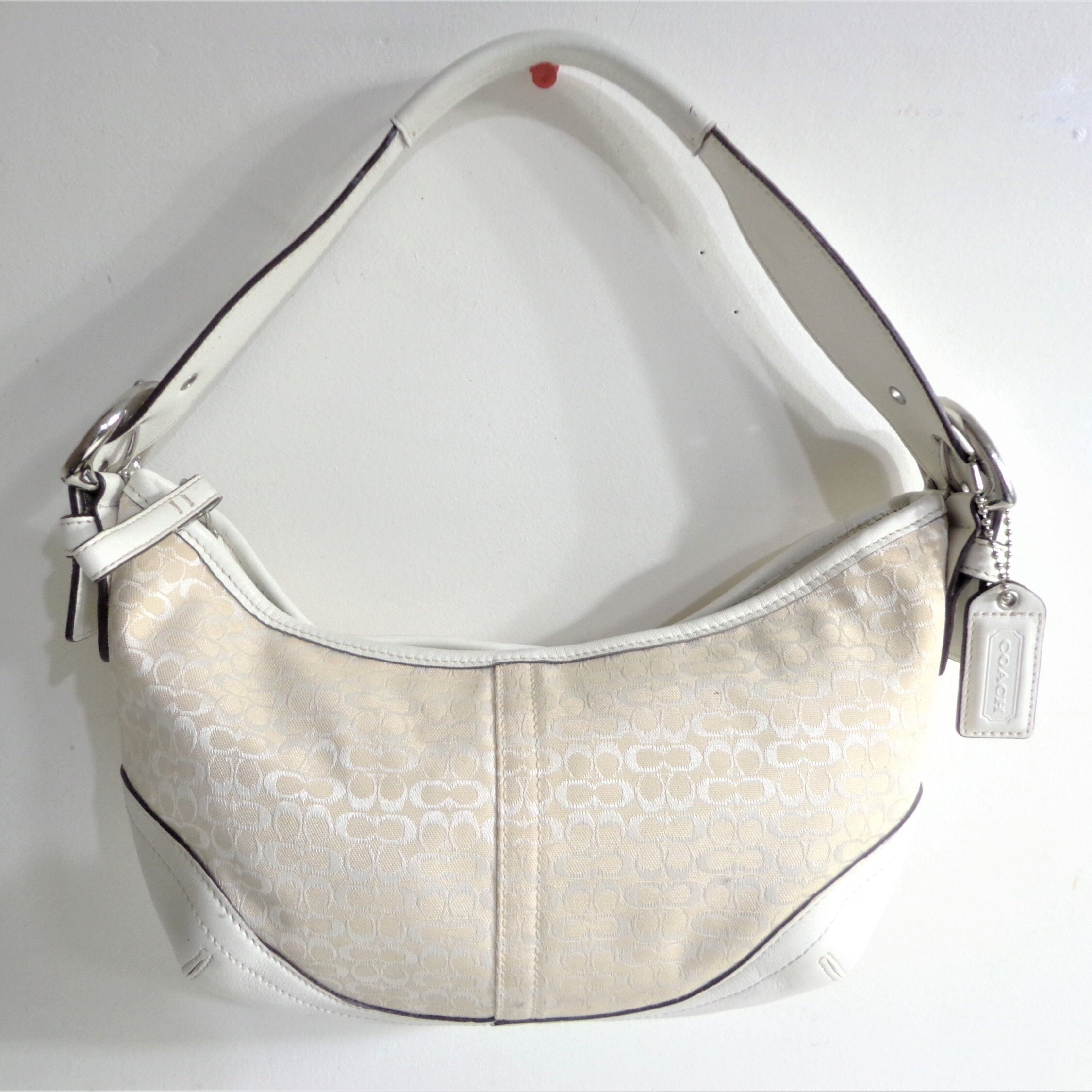 COACH 6851 Vintage Cream Mini Signature Jacquard Canvas Ivory